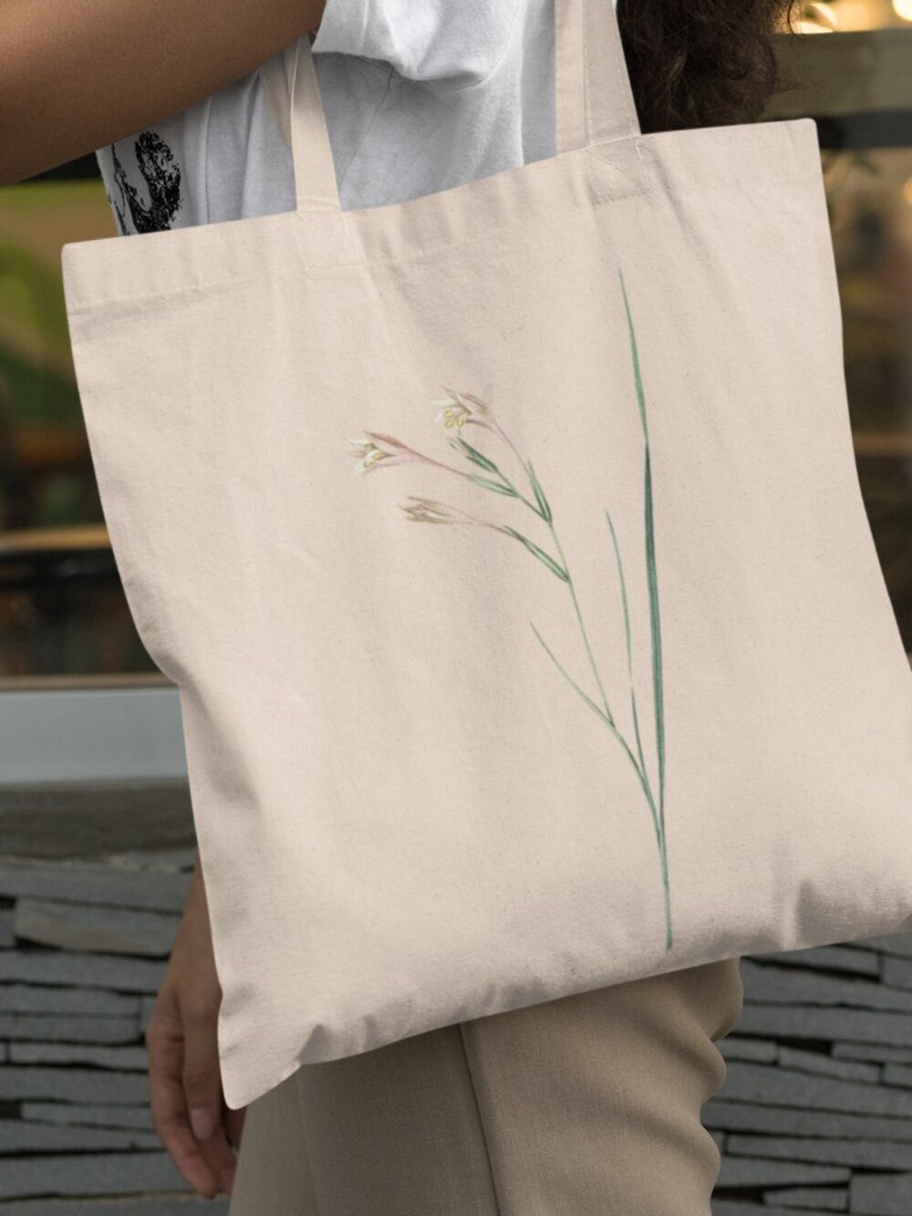 Orange Daylily Vintage Floral Print Graphic Canvas Tote Bag